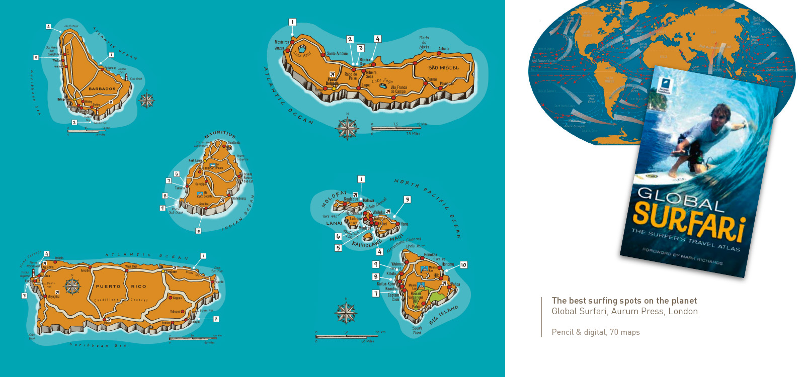Global Surfari Maps by Lionel Portier