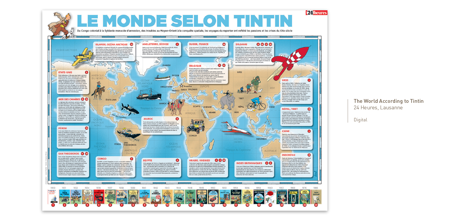 Tintin Map by Lionel Portier